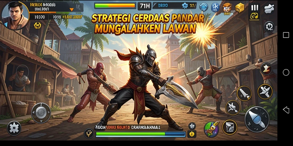 Screenshot gameplay 71H menampilkan pertempuran strategis yang mendebarkan.
