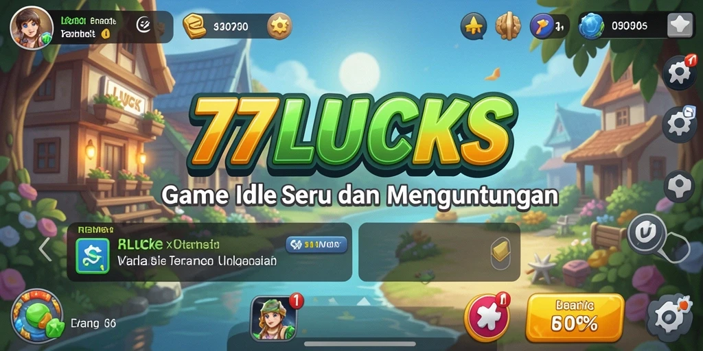 Tampilan gameplay 77LUCKS yang menarik dan menawan saat bermain Idle.
