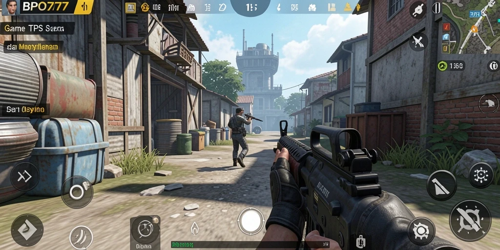 Screenshot utama BPO777 menampilkan aksi gameplay seru dalam TPS.