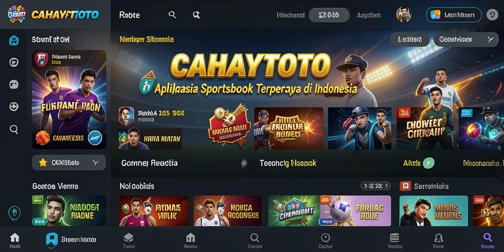 Tampilan gameplay CAHAYATOTO saat memasang taruhan olahraga.