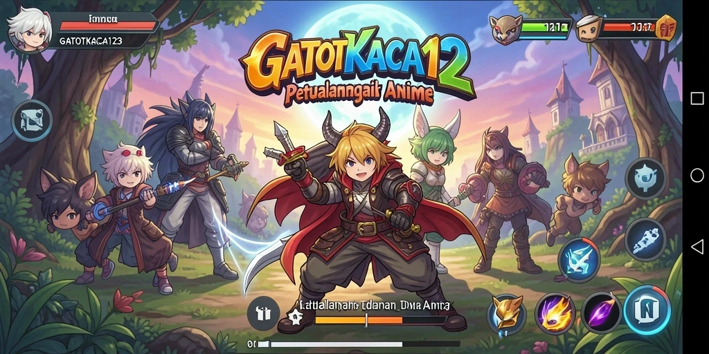 Tangkapan layar GATOTKACA123 menampilkan pertarungan menarik dalam dunia Anime.