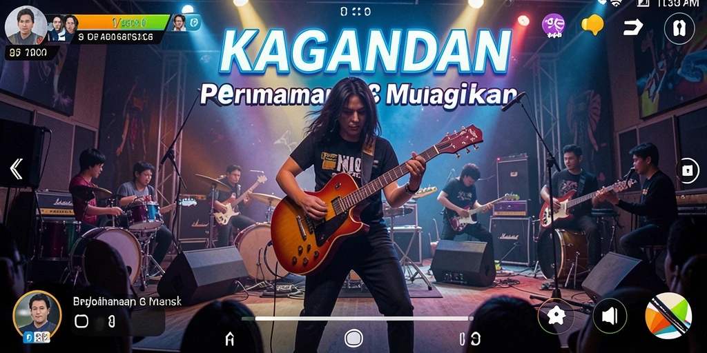 Tampilan permainan musik yang seru dan interaktif dalam KAGANDAN.
