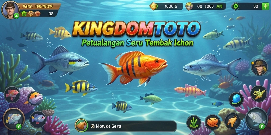 Screenshot gameplay KINGDOMTOTO yang menampilkan serunya menembak ikan.