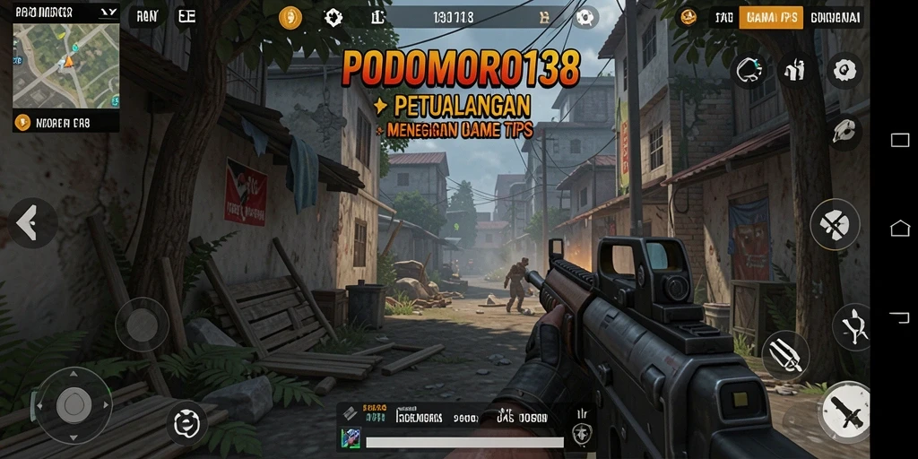 Gameplay seru dalam PODOMORO138 yang menampilkan aksi TPS.