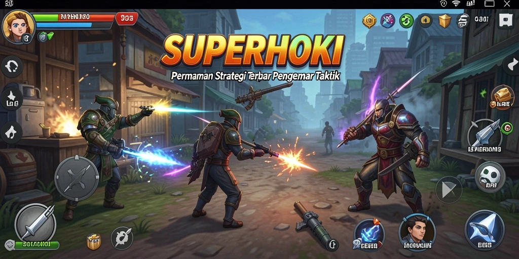 Tampilan gameplay menarik dari SUPERHOKI dengan strategi yang menantang.