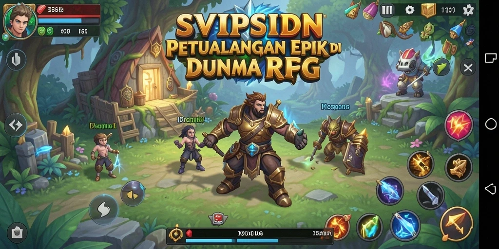 Tampilan gameplay SVIPSIDN yang seru dan penuh aksi RPG.